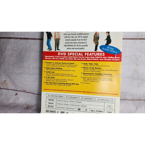 Seinfeld Season 3 DVD Classic Sitcom 13 Hours of Exclusive Special Features - Picture 4 of 7